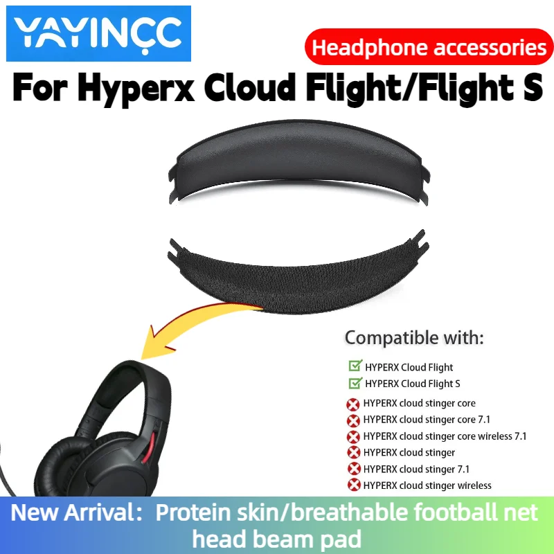 

Replacement Protein skin/breathable football net head beam pad For Hyperx Cloud Flight/Flight S Headset repair parts