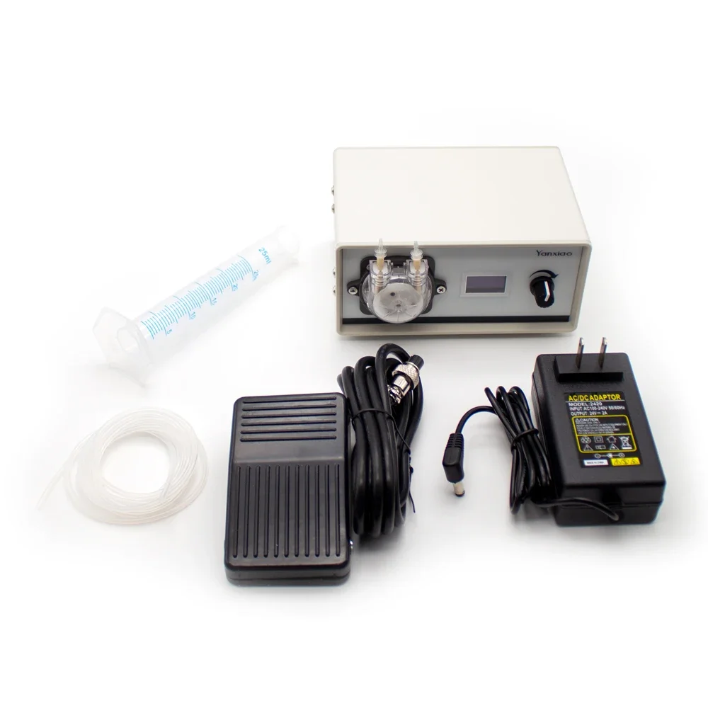 Peristaltic Pump Small Laboratory Metering Water Pump Self-Priming Circulating Quantitative Mini Titration Pump with Foot Switch