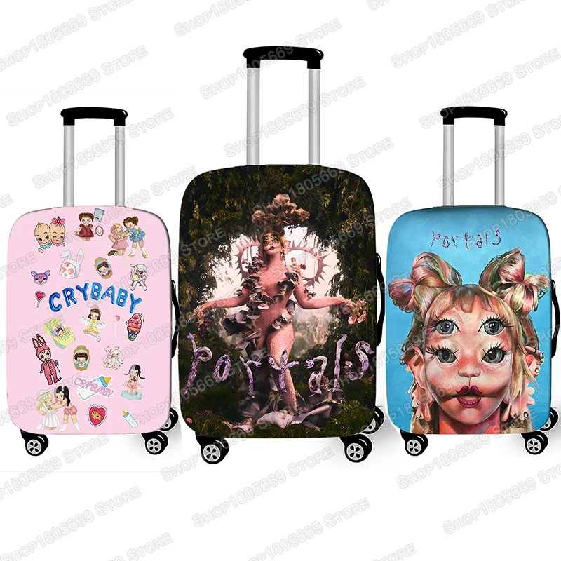 

Melanie Martinez Portals Suitcase Cover Cry Baby Travel Suitcase Flexible Protective Cover Harajuku Anti-dust Luggage Covers