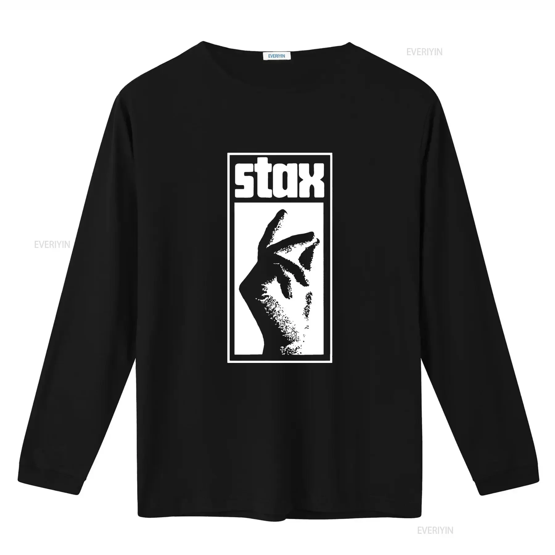 Stax Hand Logo Soul Funk Breaks Motown Label Records T shirt 0YF5 vintage Washed Slightly designer clothes Stretched Breathable