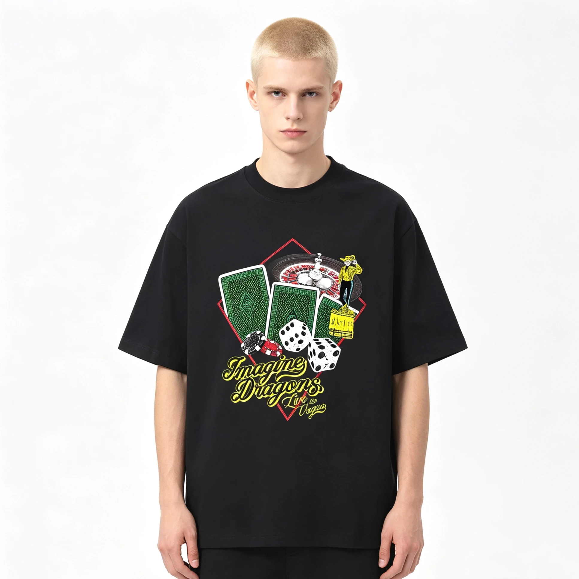 2026 Summer Hot Sale Rock Band Imagine Dragons Live in Vegas T Shirts Y2K Unisex Harajuku Print Crew Streetwear Casual T Shirt