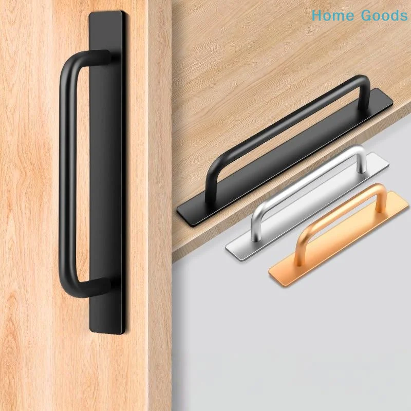 1Pcs Drawer Handle Aluminum Self-adhesive Handles For Easy Installation On Doors And Windows Without Drilling Window Door Handle