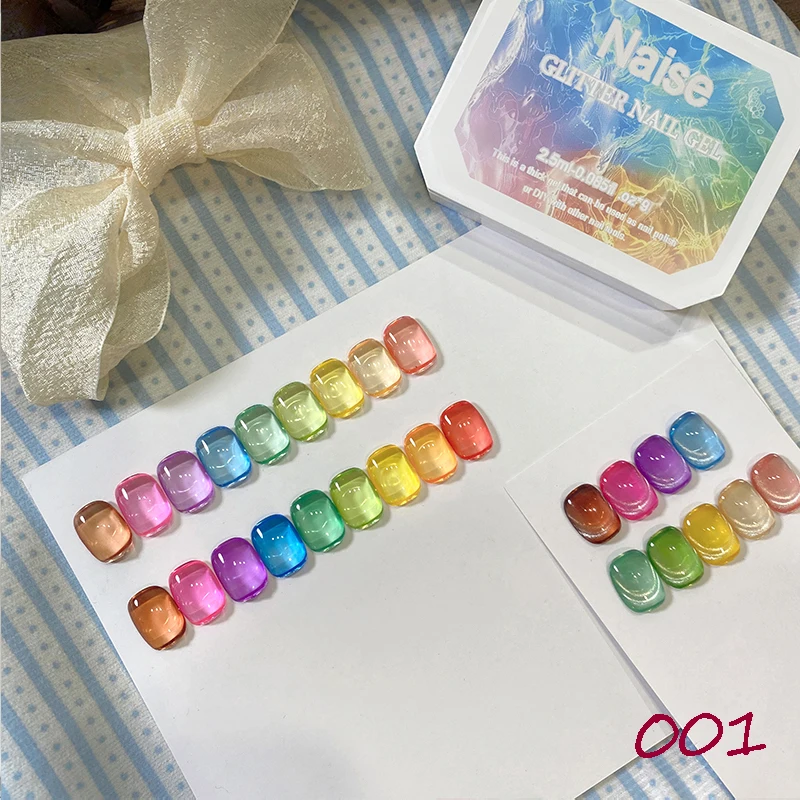 Summer Candy Jelly Color Solid Nail Polish Gel 9 Colors Nail Gel - Strong Setting Gel, Transparent Jelly Color, Can Be Overlaid