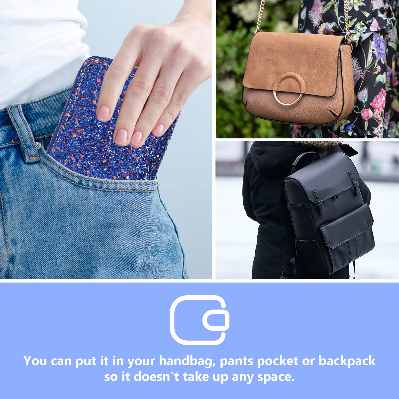 

Women Coin Wallet Small Feminine Portable Purse Zipper Holder PU Material Durable Practical Long Lasting Use Coins