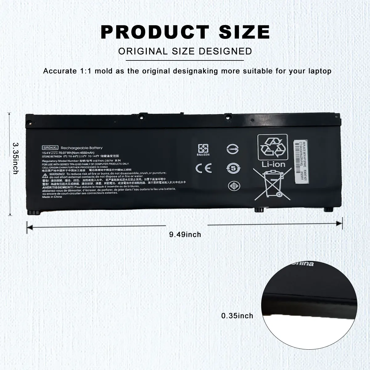 Imagem -05 - Bateria do Portátil para hp Omen 15-ce 15-cb 15-ce015dx 15-cb014ur Tpn-q193 Tpn-q194 Tpn-c133 Hstnn-db7w 917724855 Sr04xl