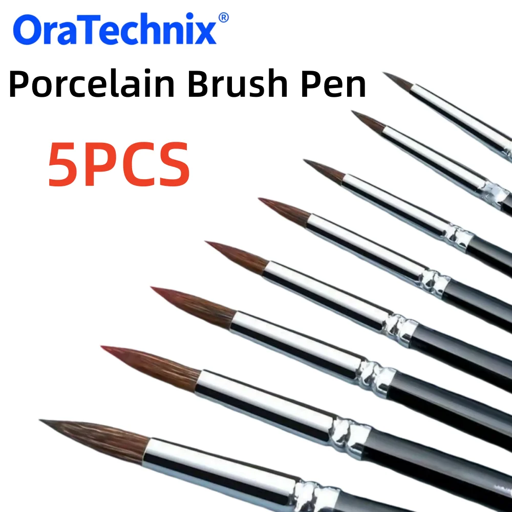 5PCS Dental Lab Porcelain Brush Pen for Dental Teeth Tools Dentist Shaping Plastic Glaze Interdental Brush Pen Ceramic Brush Pen