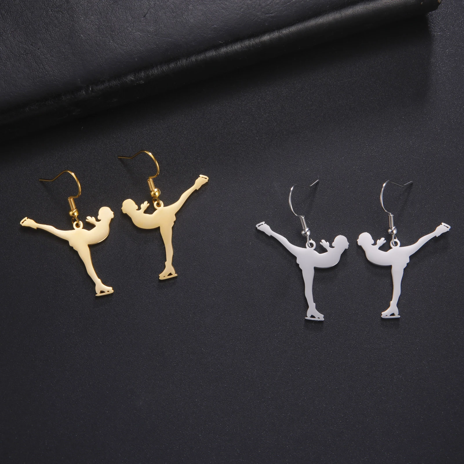 Sipuris Dancer Ballet Gymnast Gymnastics Dangle Earrings for Women Stainless Steel Sports Fashion Pendant Jewelry Gymnasts Gift