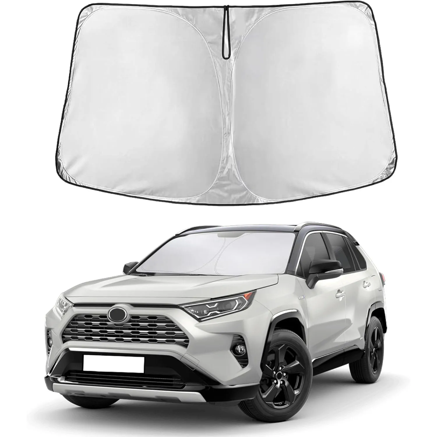Car Windshield Sun Shade Cover Foldable Front Window Sun Visor Blocks UV Refletive Car Parasol Sunshade Protector Cover