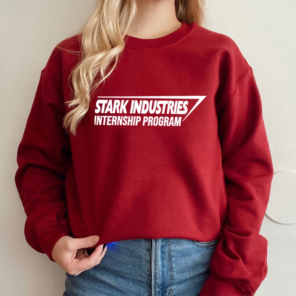 Stark Industries Internship Program Sweatshirt Stark Shirt Industries Pullover Superhero Unisex Graphic Crewneck Sweatshirt