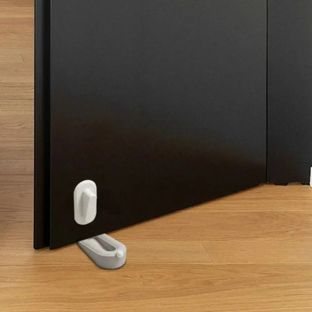

Removable Door Stopper Silicone Material Doughnut Shape Doorstops Adhesive Base Wedge Type Door Stop Stoppers