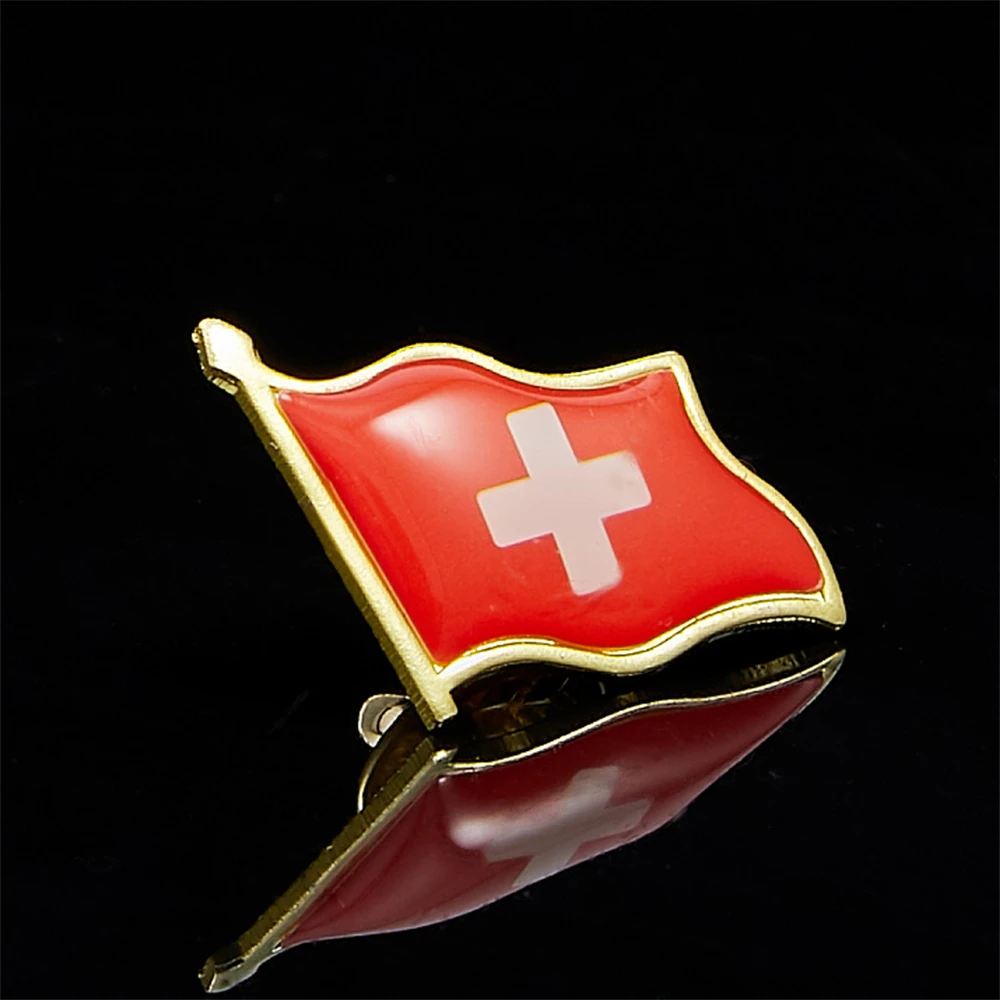 Switzerland Unisex Casual Clothing Accessories Lapel Pin Stick Brooch Pin Butterfly Clip