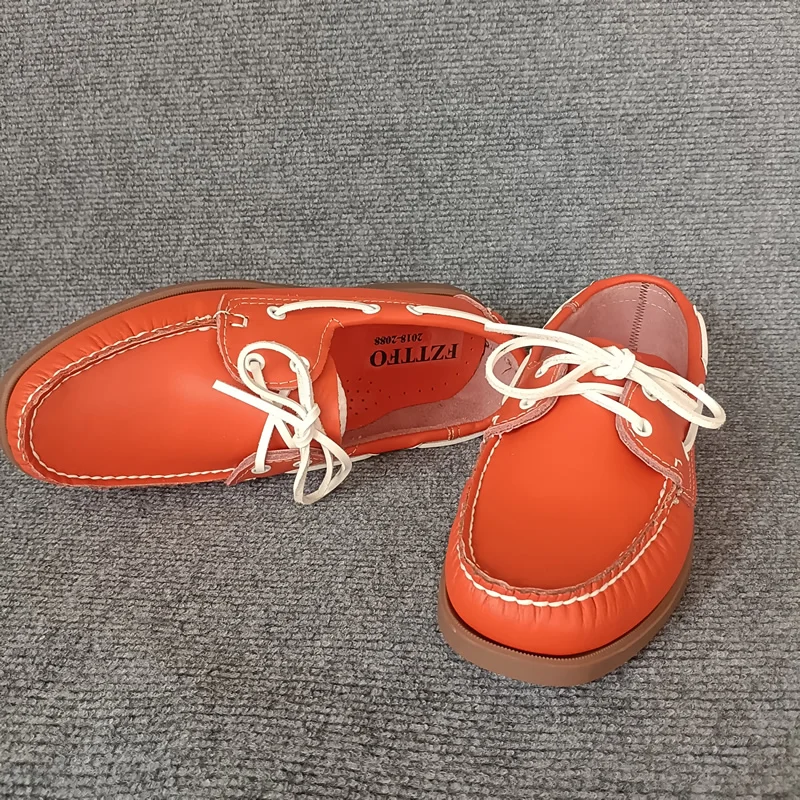 Brand Men\'s Boat Shoes Genuine Leather Casual Shoe Lace Up Walking Flat Business Shoes for Men Classic Loafers