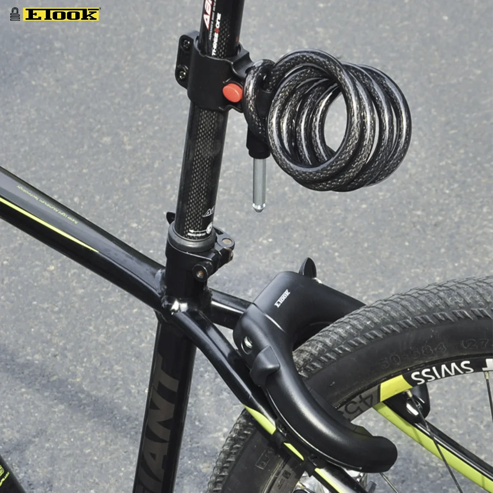 ETOOK Bike Horseshoe Lock Anti-Theft Bike Hardened Steel Pipe Lock Portable High Safety Road Mountain Durable Bicycle Lock