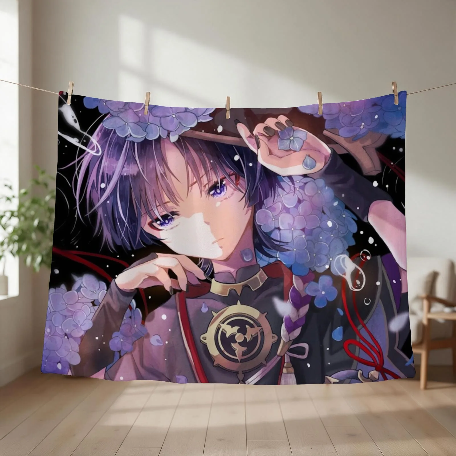 genshin scaramouche #1 Throw Blanket couch cozy soft plush fuzzy picnic outdoor blanket
