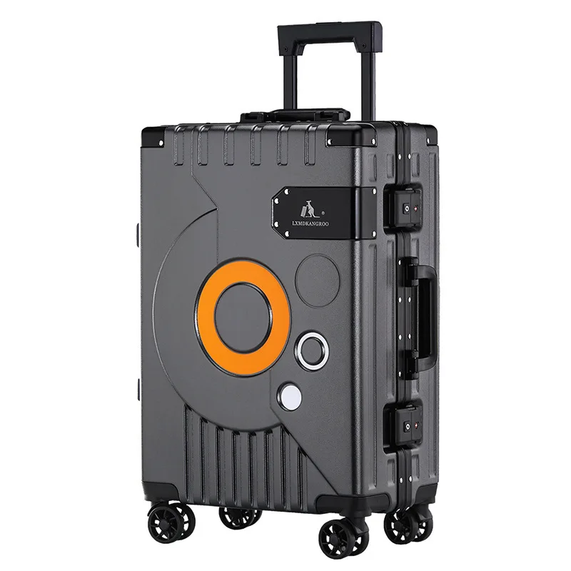 Universal Roda Tecnologia Bagagem, Transporte na Mala Cabine, Moldura De Alumínio, Moda Trolley Case, Luxo, Novo, 20 ", 26"