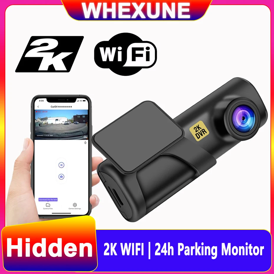 กล้องติดรถยนต์ Wi-Fi กล้องติดการมองเห็นได้ในเวลากลางคืน1080P dashcam 24ชั่วโมงกล้องจอดรถขนาดเล็ก samochodowa jestrator