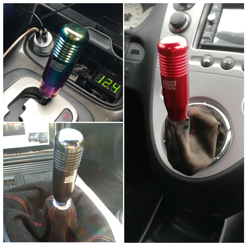 8.5cm Mugen Gear Shift Knob Stick Manual Transmission Universal Car Aluminum Extended Mugen Gear Shifter Gear Head Knob