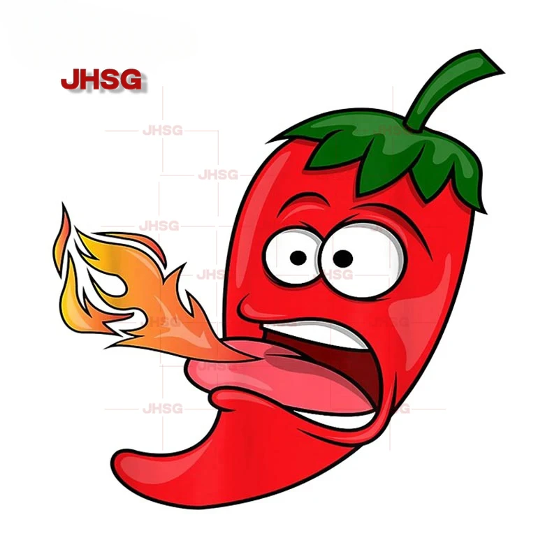 

Cartoon Chili Red Spicy Food Stickers Decoration Home Switch Panel Wall Stickers Mural Home Wallpaper Room Stickers Decoration