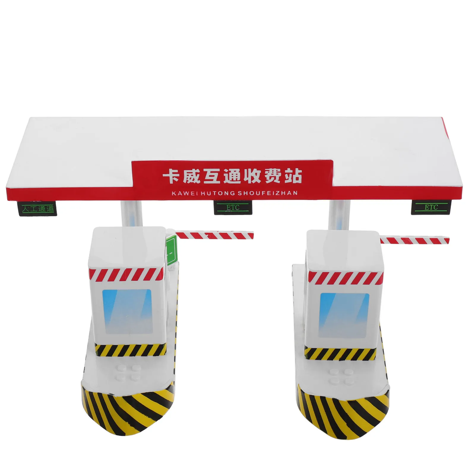 Plastic Toll Booth Playset Kids Exploration Highway Station Realistic Design Interactive Educational Early Learning Creativity