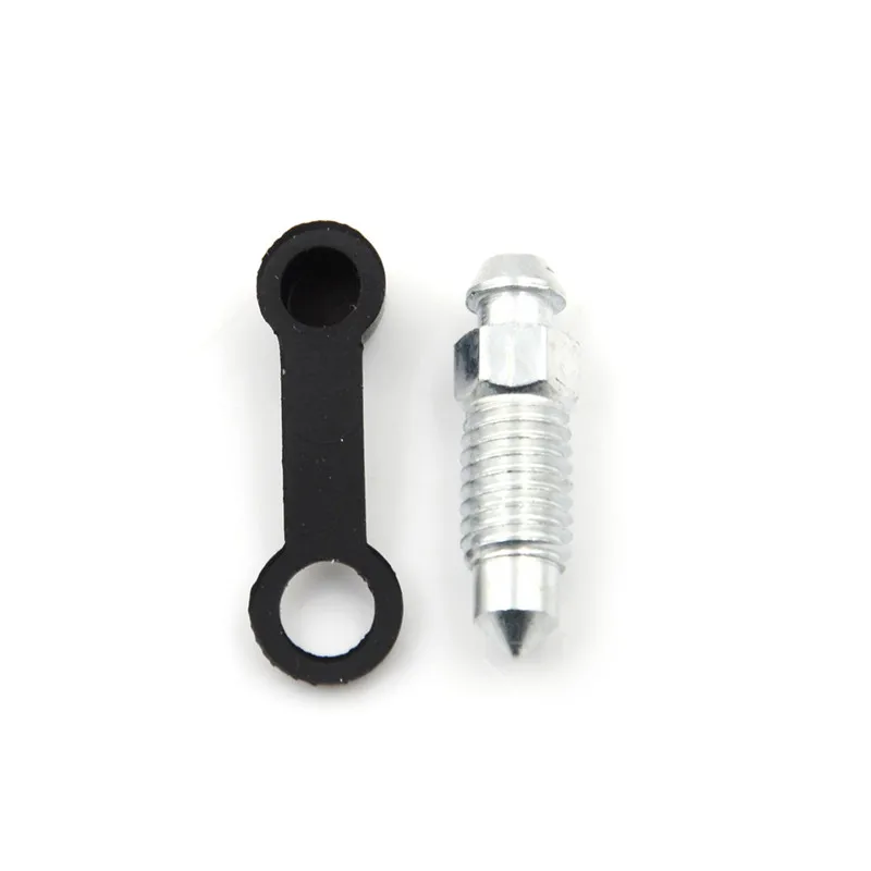 M8 x1.25mm 오토바이 자전거 브레이크 제동 캘리퍼스 블리드 나사 젖꼭지(캡 포함)