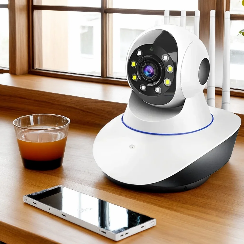 

5-Antenna Full HD WiFi Security Camera – 360° Strong Signal Surveillance with Color Night Vision, Baby Monitor (PIX-LINK GT5)