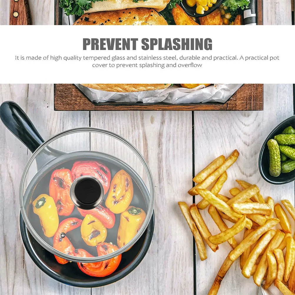 

Universal Tempered Glass Pot Lid Transparent Visual Cooking Multi-Function Kitchen Gadget Easy-Grip Non-Slip Pot Lid