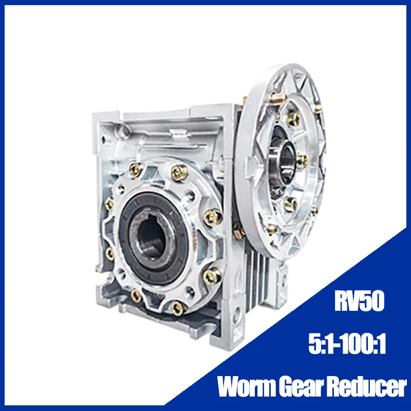 

5:1 - 100 :1 Gear Ratio RV50 Worm Gearbox Reducer NMRV050 11mm 14mm 19mm Input Hole For 0.12-0.75KW Motor