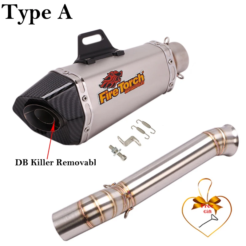 Slip On For CFMOTO 800MT 800 mt CF800-5A 2021 2022 Motorcycle Exhaust Escape Moto Middle Tube Link Pipe Carbon DB Kliier Muffler