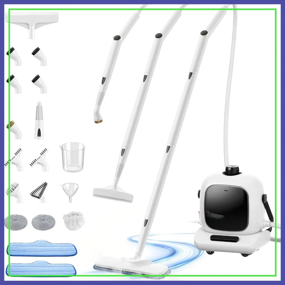

Steam Cleaner 25 PSI 21-Piece Set for Floors Grout Furniture Car