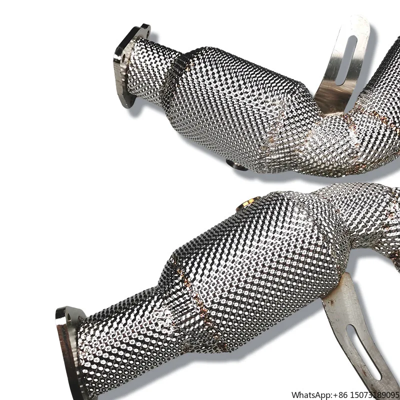 6.High Performance Stainless Steel High-Flow Front Pipe With Catalytic Converter for  A5/S5/A6/A7