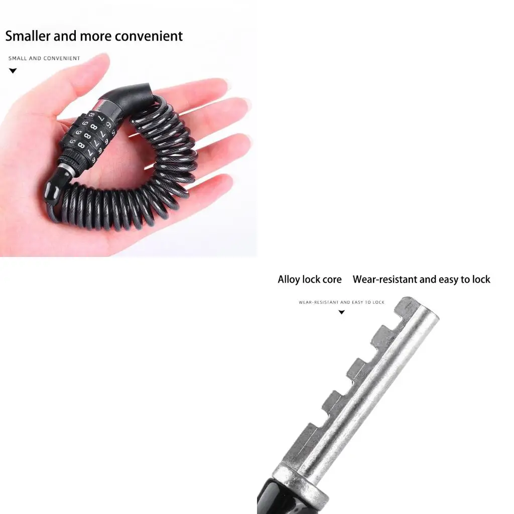 

Anti Theft Helmets Password Lock Metal Easy Hole Mounting Combination Lock for Bike Motorcycle Commuting Travel