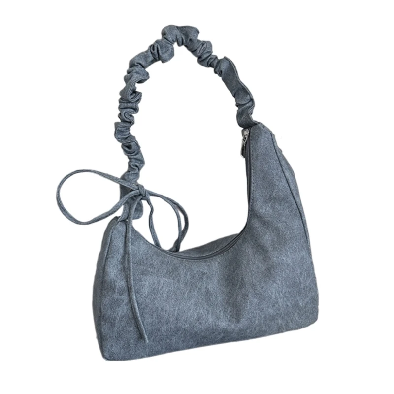 Borsa a tracolla pieghettata alla per donna Borsa estetica per ascella Borsa in pelle PU