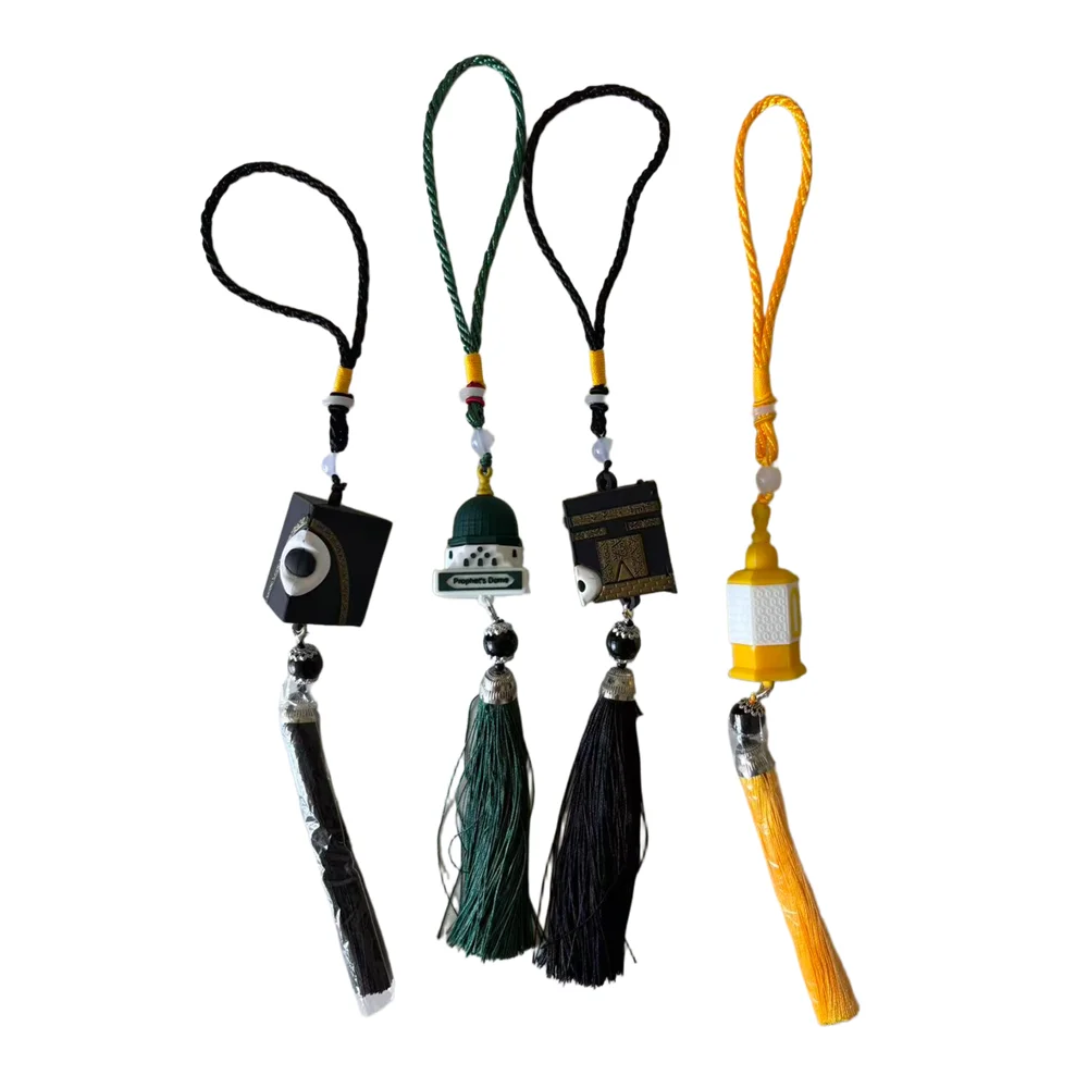 Kaaba Pendant Moon Ramadan Decoration Car Pendant Hanging Mosque Muslim Souvenir Church Utensils Decor