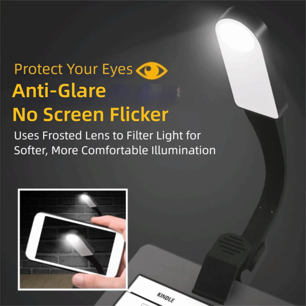 

Adjustable Book Clip Lamp 360 Degree Bending Eye Protection Clamp Night Light Touch Dimming Detachable LED Reading Lights