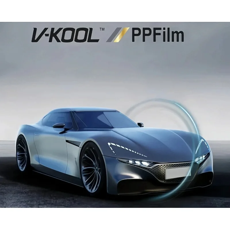 

VKOOL PPF Прозрачная автомобильная защитная пленка для краски Материал ТПУ Глянцевая, эластичная, прочная, точная, толстая, 6,5 мил
