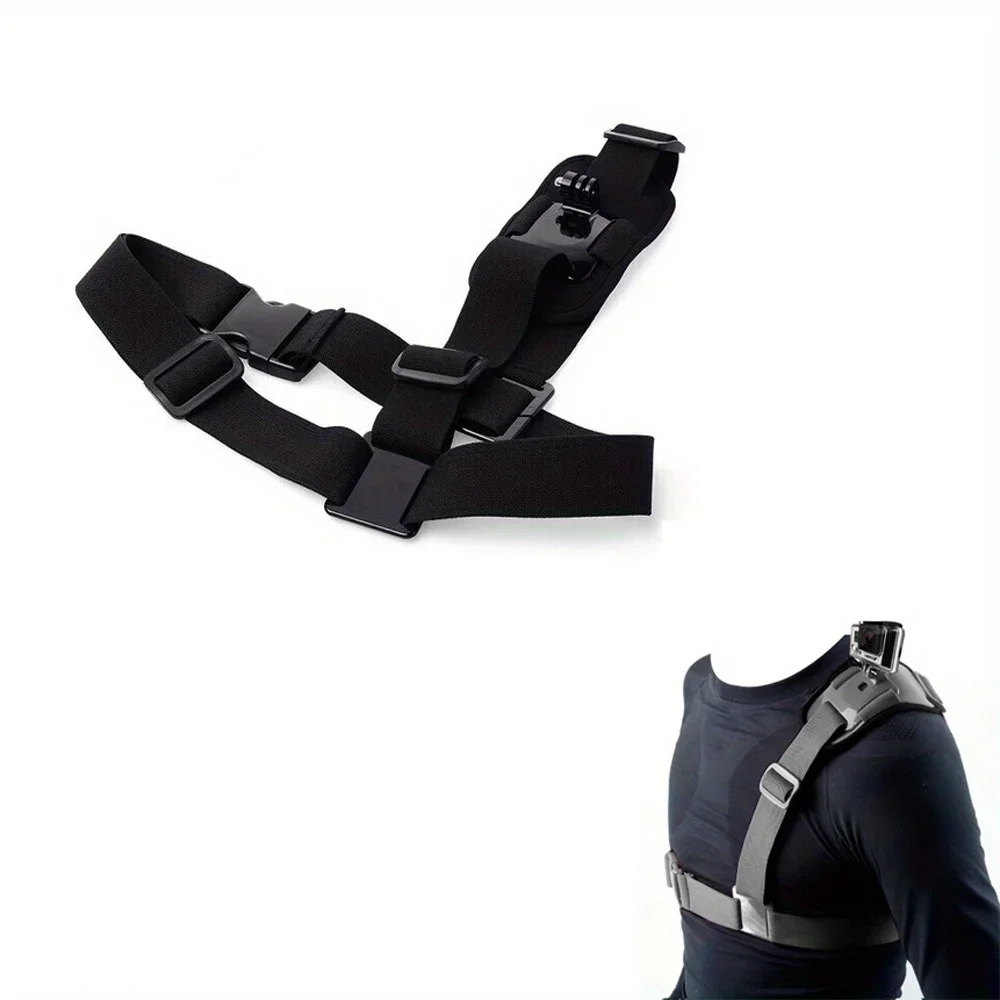 360 Degree Rotary Belt Backpack Shoulder Strap Mount For Gopro Hero 13 12 11 10 9 8 7 5 4 SJ4000 for Camera Chest Harness Belt