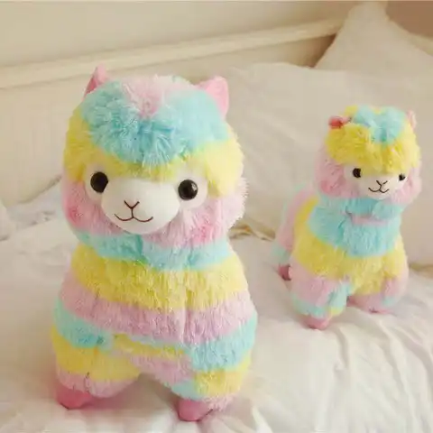 20cm Kawaii Rainbow Alpaca Plush Toys Soft Stuffed Sheep Peluches Cute Animal Dolls Kids Toys for Childrens Gift Room Decor