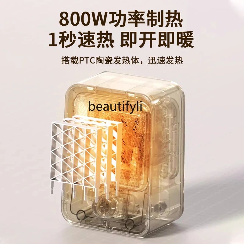 Riscaldatore da tavolo Riscaldatore da ufficio Piccolo riscaldatore elettrico Mini ventilatore di aria calda multifunzionale per uso domestico