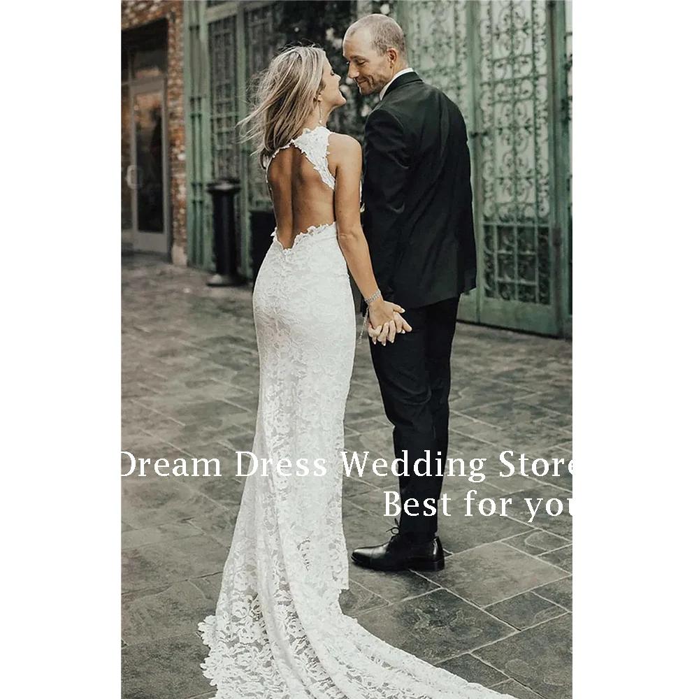 DREAM personalizado elegante Boho Vestidos De novia largos hasta el suelo sirena corte tren vestido De novia mujeres Vestidos De Novias 2025