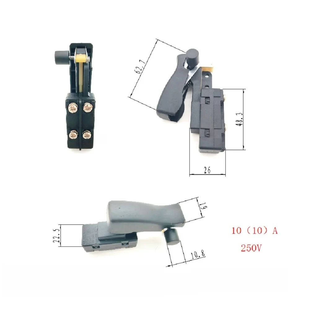 For Workshop Repair Black Cutting Machine Switch Switch Accessory For CNC Machines Relay Saw Replacement Part Long for service