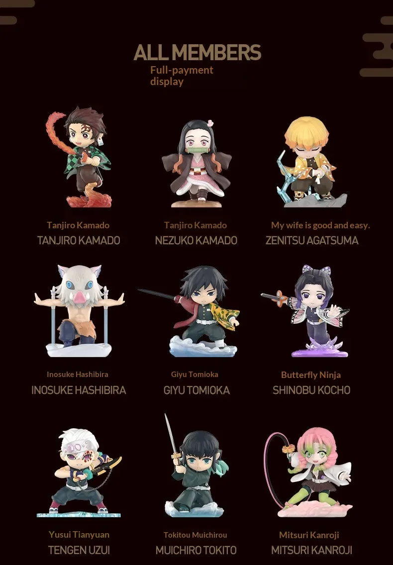 Echte POPMART Demon Slayer Zweite Generation Blind Box Kawaii Battle Anime Figuren Desktop-Ornamente Sammlerstücke Spielzeug Geschenk – Detail 3