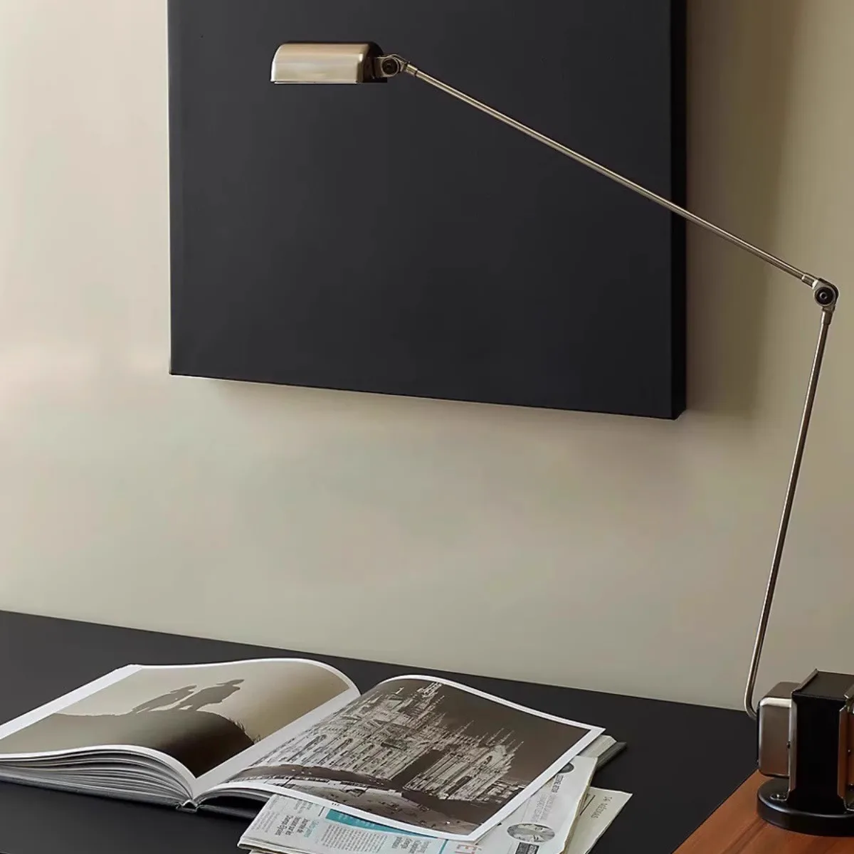 Modern Italian Design Floor Lamp Simple Retro Style Living Room Study Adjustable Swing Arm Reading Table Lamp Home Decor LED