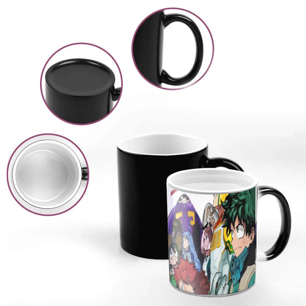 My Hero Academia Coffee Mug Magic Ceramic Heat Sensitive Color Changing Tea Mug Cup Game Boy Friend Husband Birthday Gift