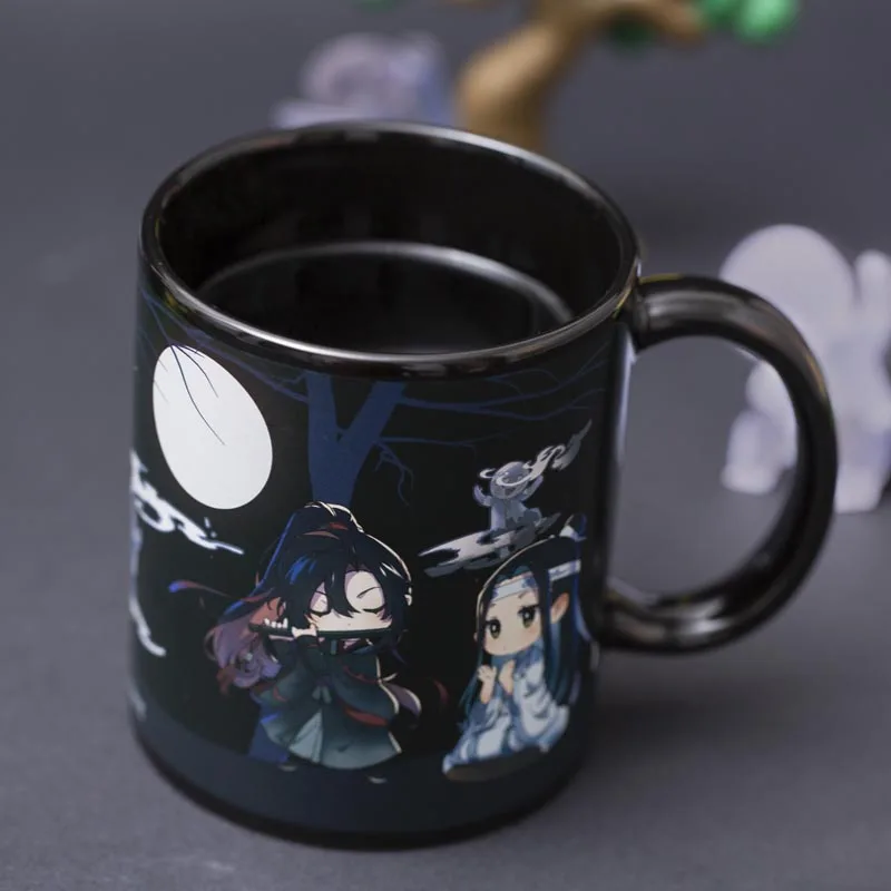 Anime Grandmaster of Demonic Cultivation MDZS Wuxian Wangji Fashion Thermochromic Ceramic Coffee Water Mug Cup Cosplay Xmas Gift