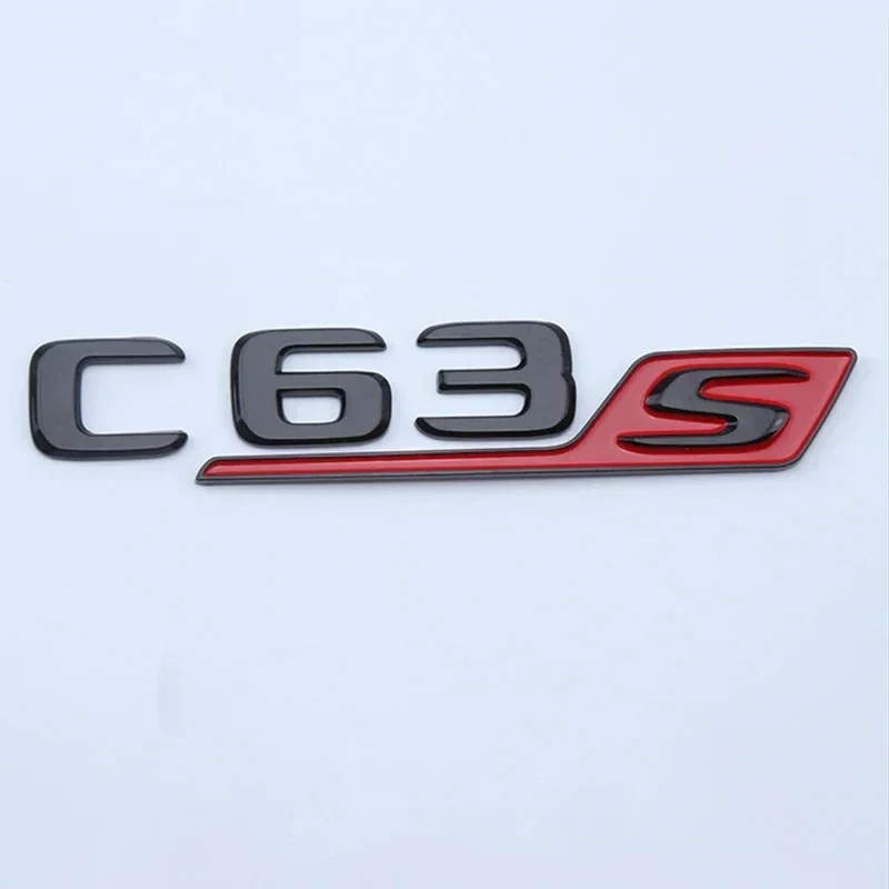 3D ABS Black Chrome Letters for Car Mercedes Benz C63S W205 W204 C43 C63 G65 Logo Sticker Emblem Badge Trunk Auto Accessories