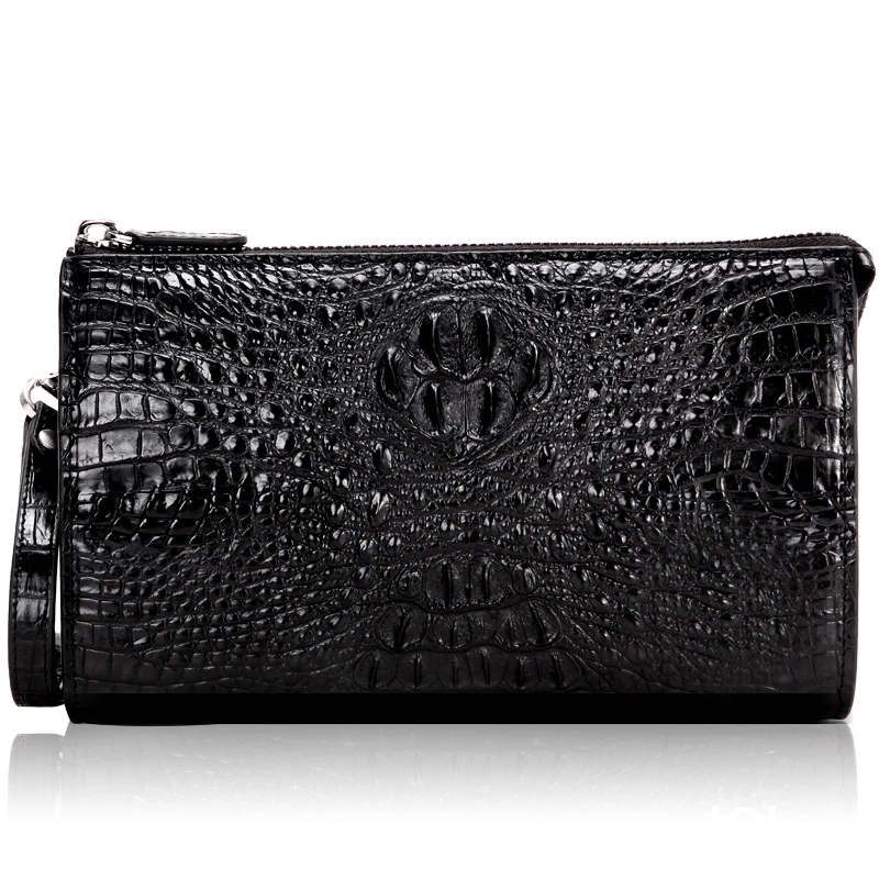 kadilaier Crocodile  handbag men Crocodile leather handbag zipper men clutch bag large capacity long wallet men