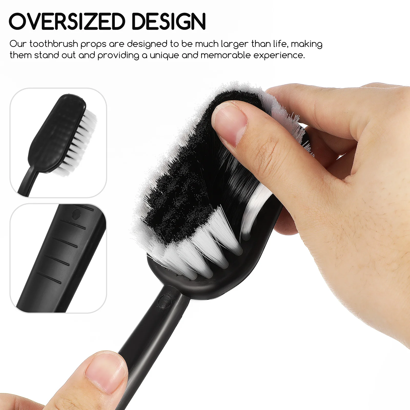 

3Pcs Giant Toothbrush Props Super Large Oversized Party Decor Funny Teaching Photo Props Giant Toothbrush Party Prop