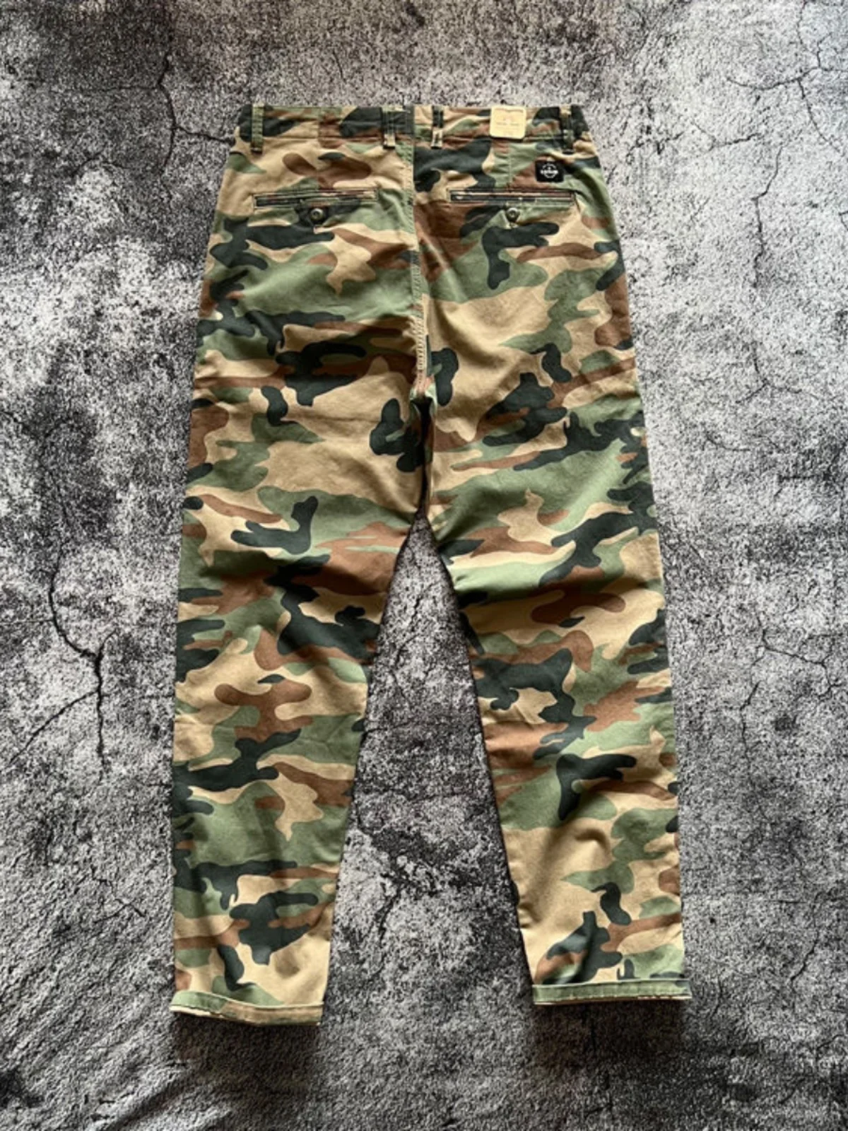 IT Ins السراويل العمل المموهة للرجال الأمريكية الرجعية الوزن الثقيل القطن الخالص Waed فضفاض مستقيم عارضة السراويل #2