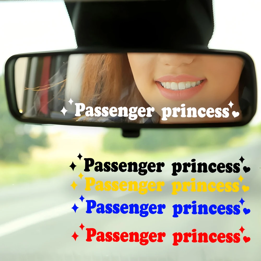 

2pcs Passenger Princess Car Stickers Funny Creative Rearview Mirror Decals Car Body Vinyl Decoration Humorous Auto Accessories