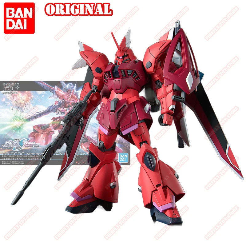 

BANDAI Original GUNDAM HGCE Animation Peripheral Toy Gelgoog Menace Assembly Movable Anime Action Figure Model Collection